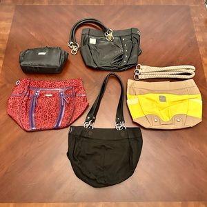 Miche Demi Base Bag with 3 shells, extra handles, and a purse organizer.